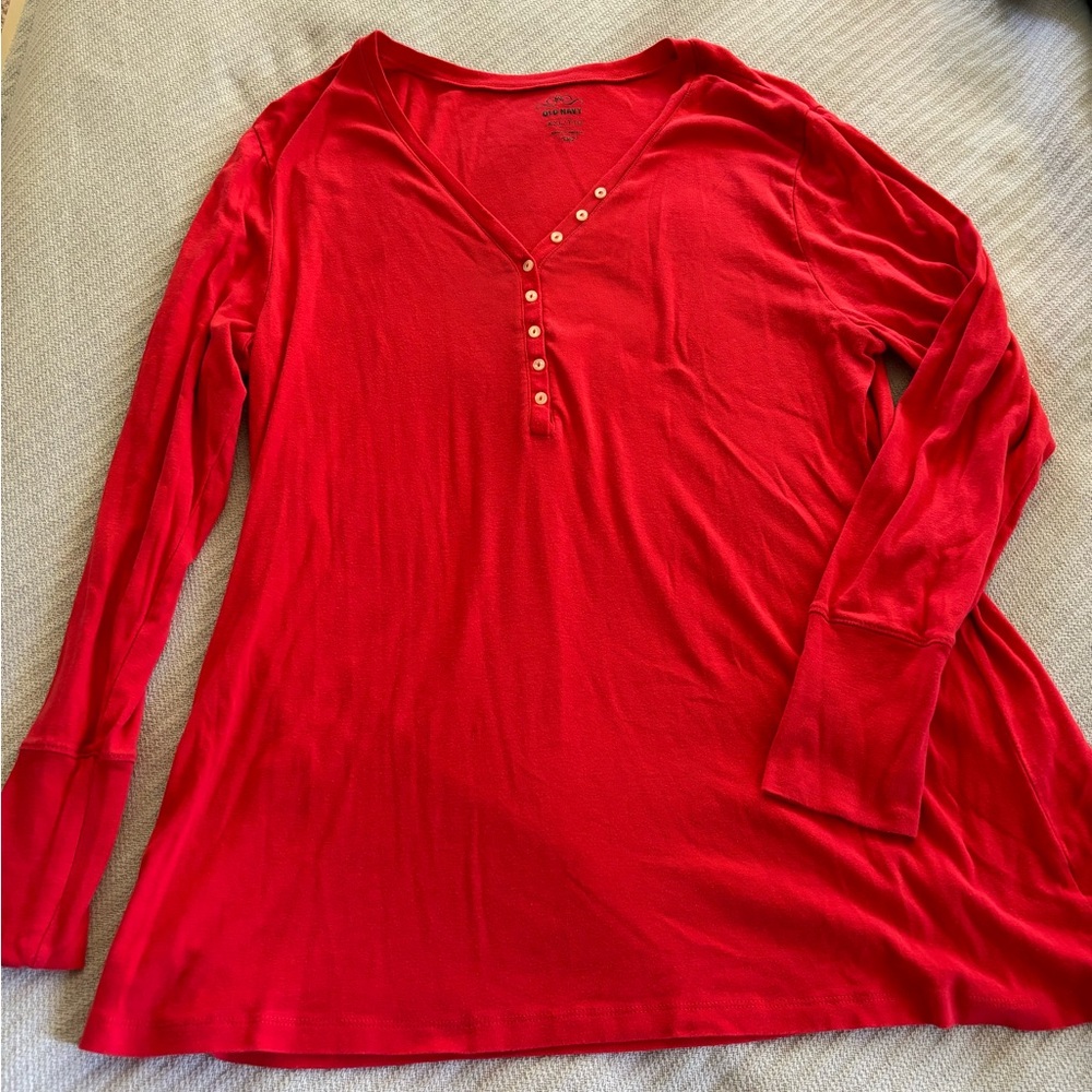 Old Navy size XXL coral long sleeve tee